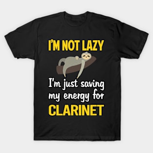 Funny Lazy Clarinet T-Shirt